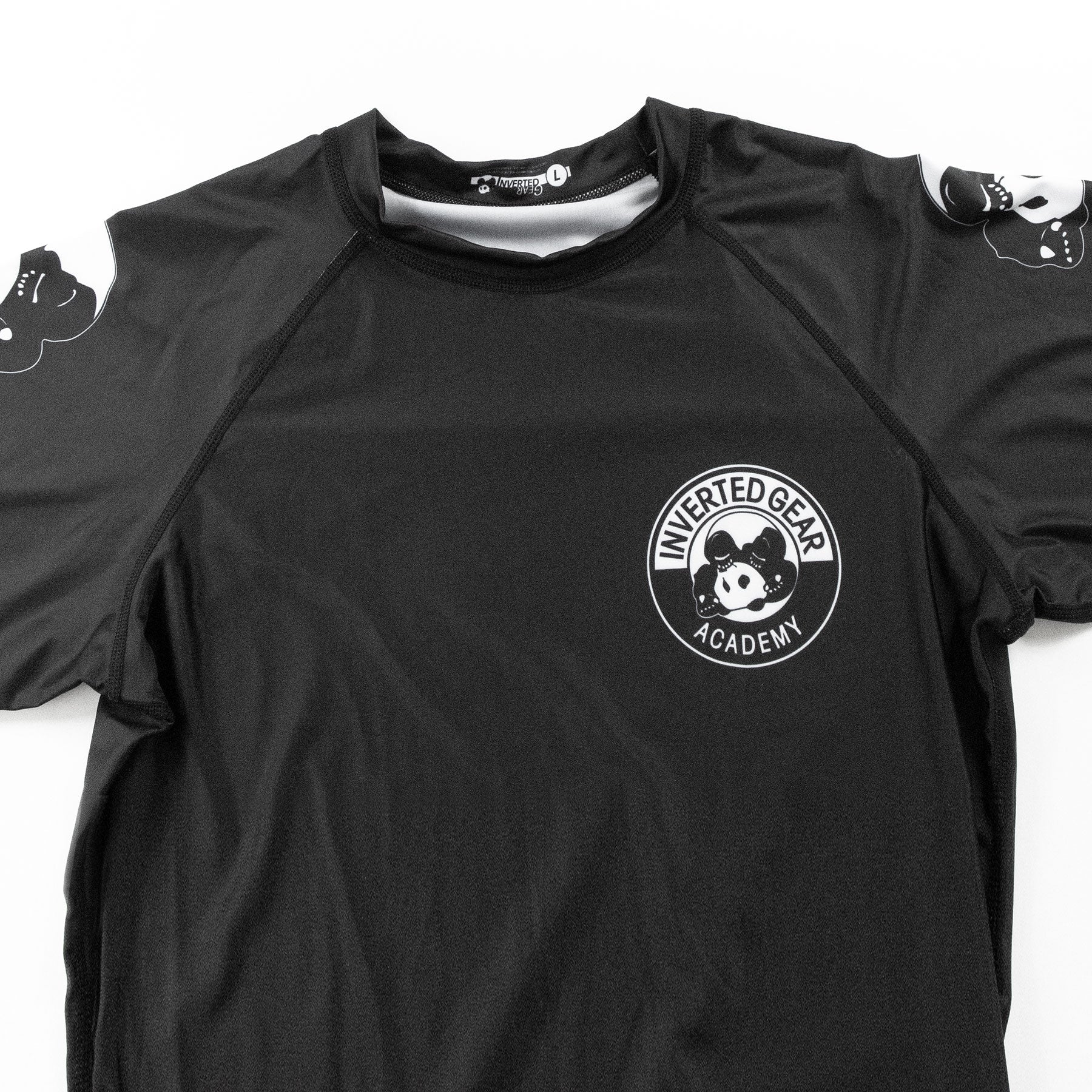 Academy Black Round Logo Short Sleeve Rashguard