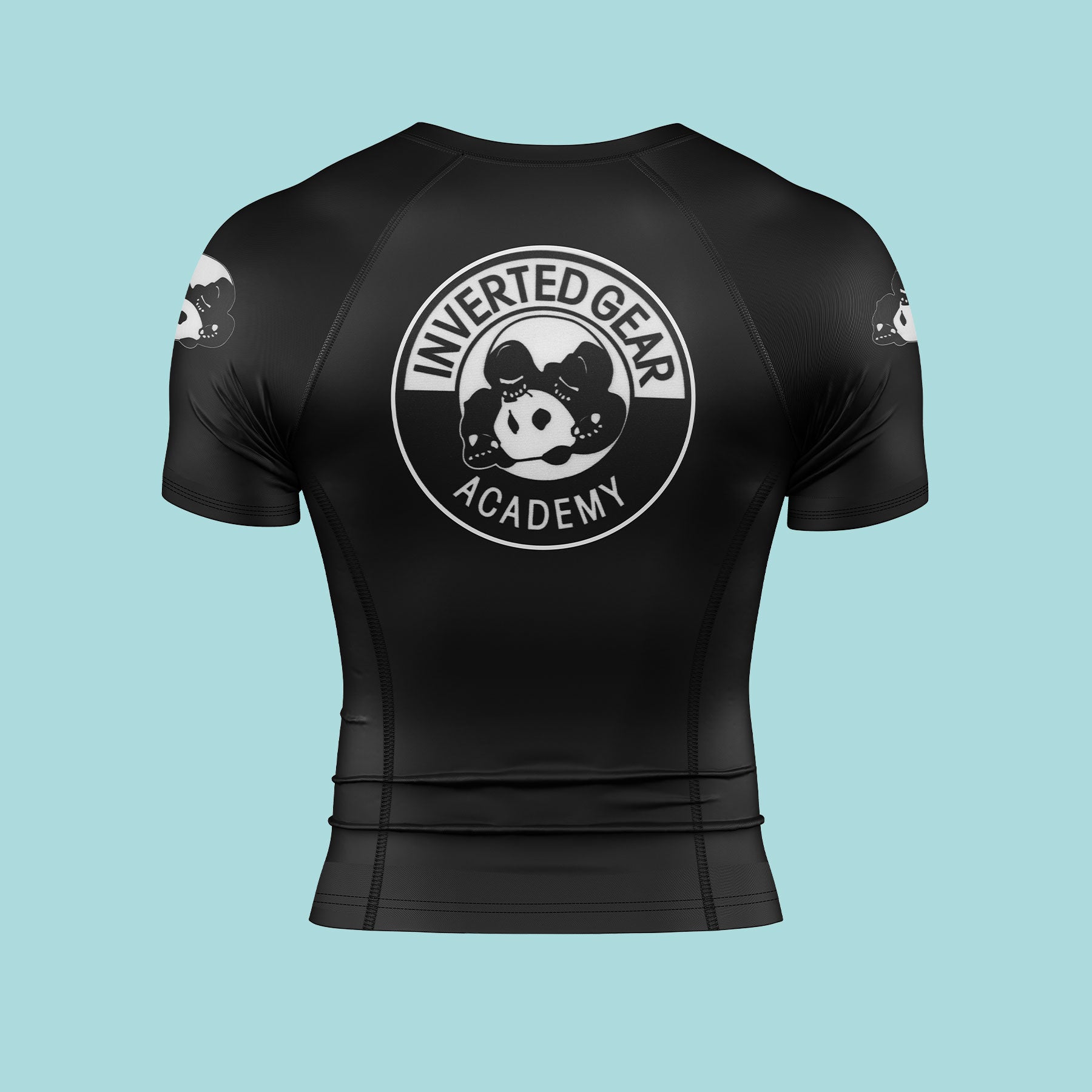 Academy Black Round Logo Short Sleeve Rashguard