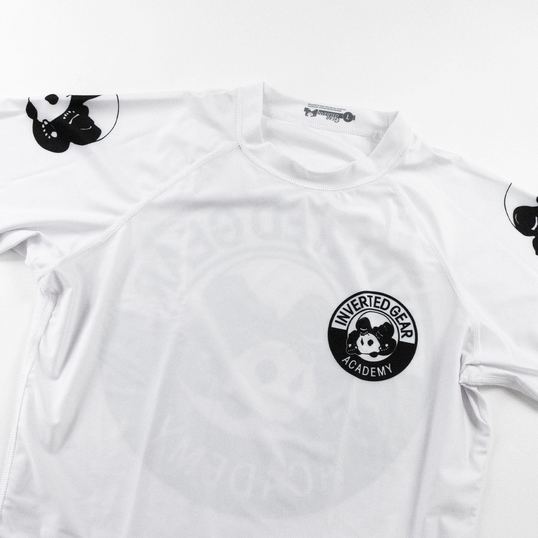 Academy White Round Logo Long Sleeve Rashguard