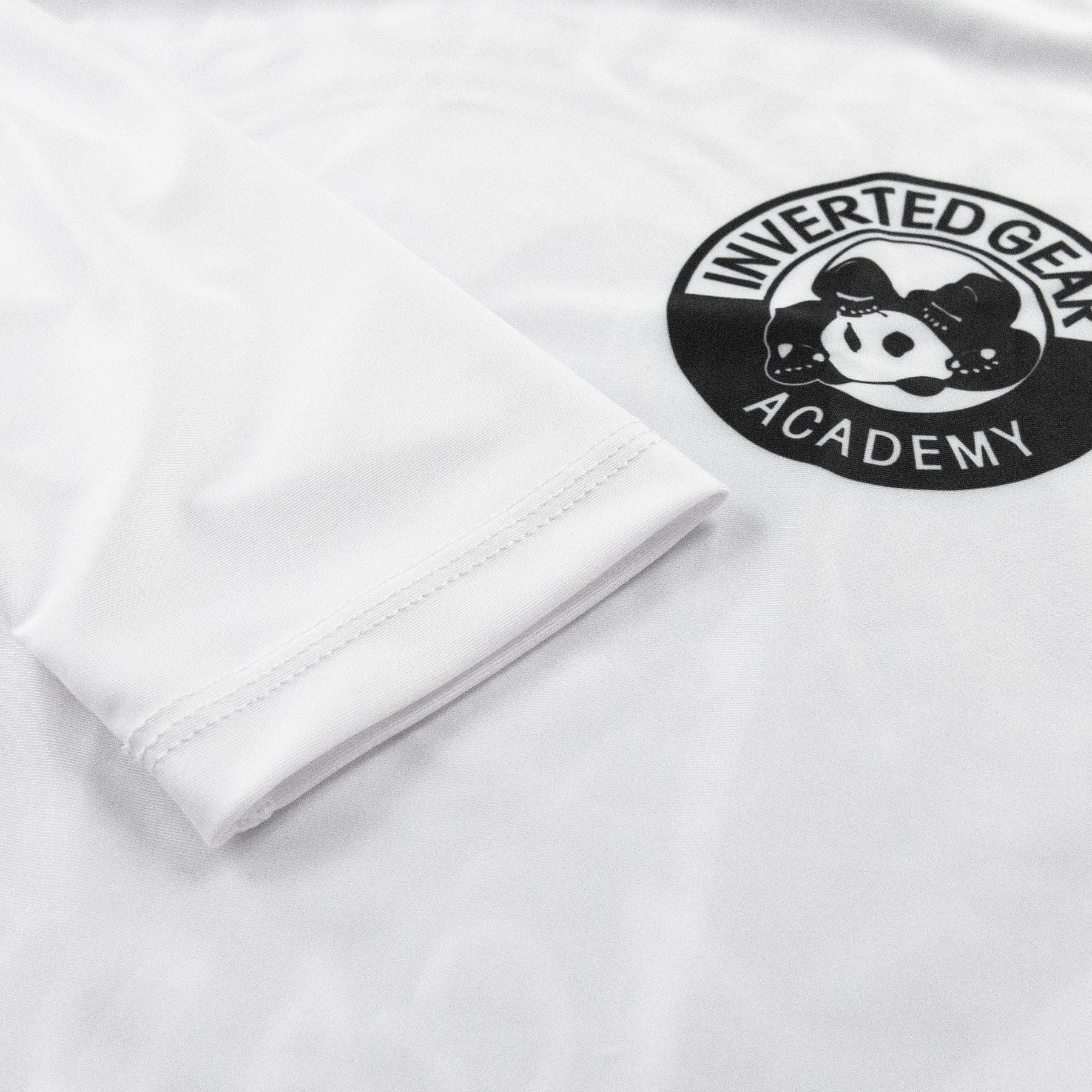 Academy White Round Logo Long Sleeve Rashguard