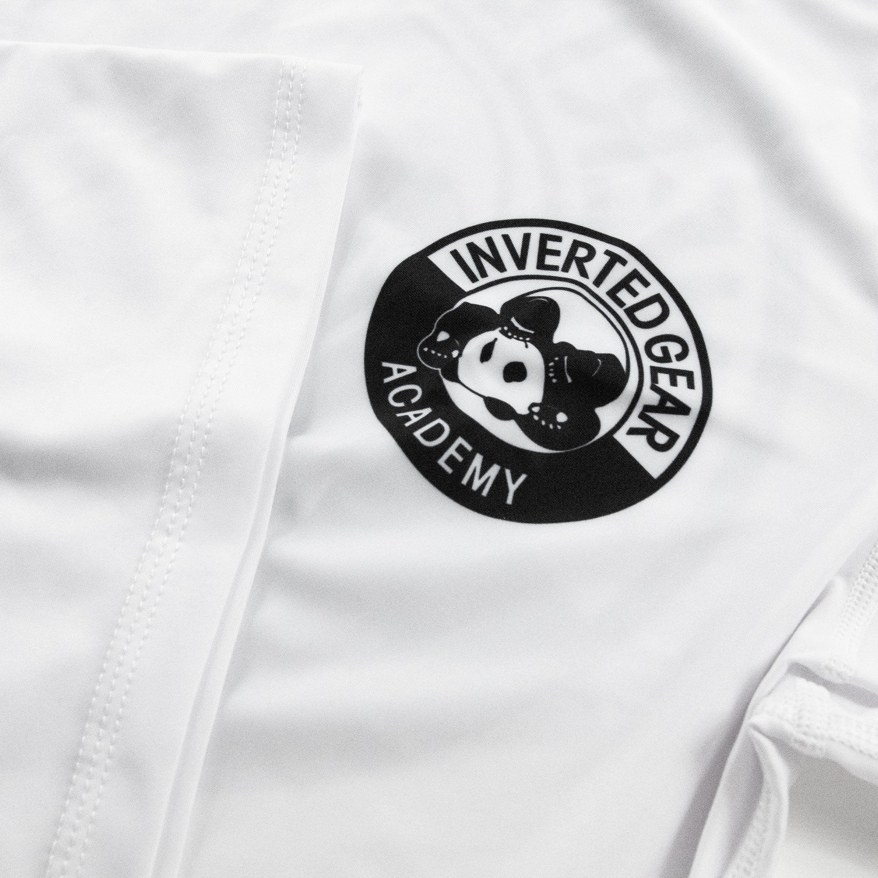 Academy White Round Logo Long Sleeve Rashguard