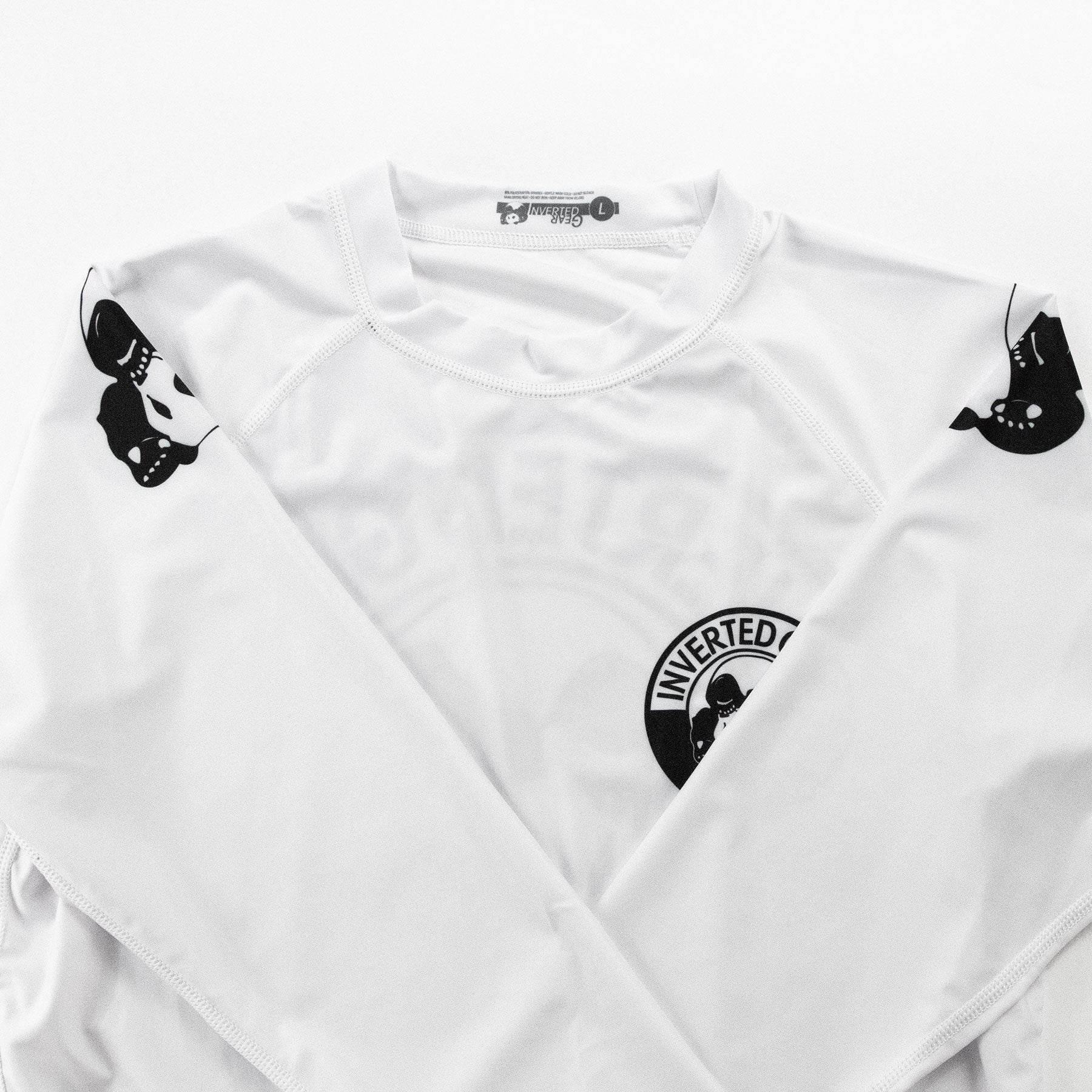 Academy White Round Logo Long Sleeve Rashguard
