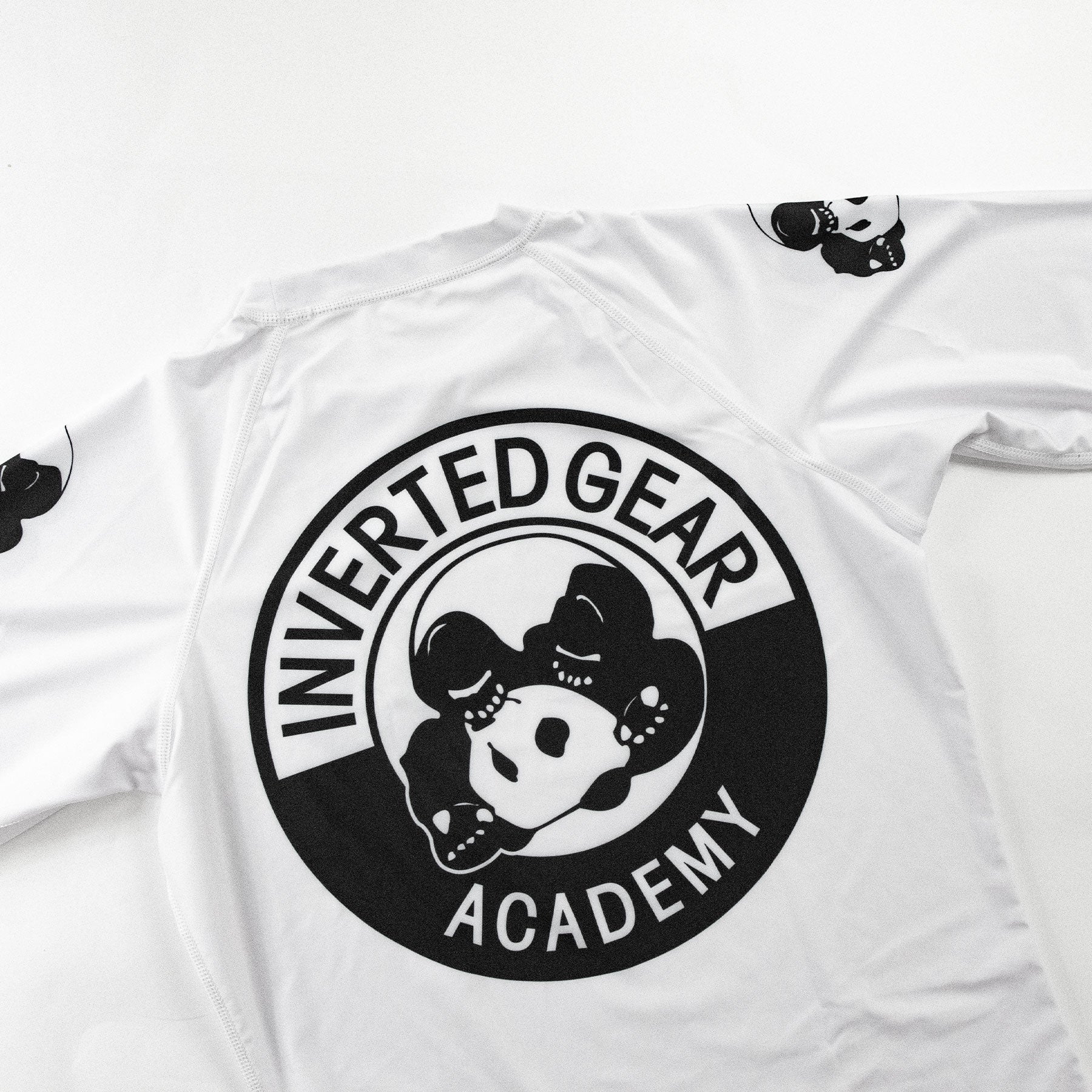 Academy White Round Logo Long Sleeve Rashguard