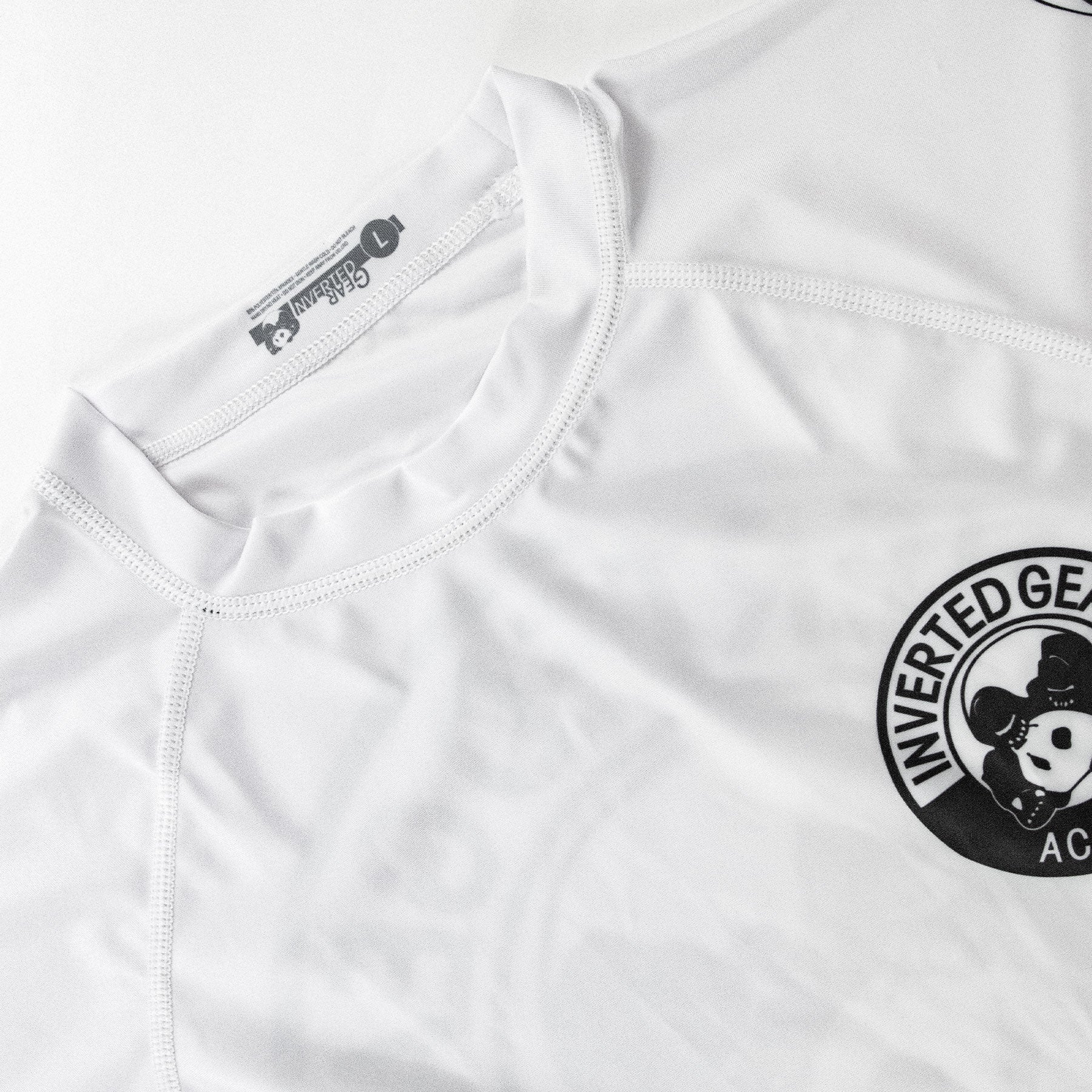 Academy White Round Logo Long Sleeve Rashguard