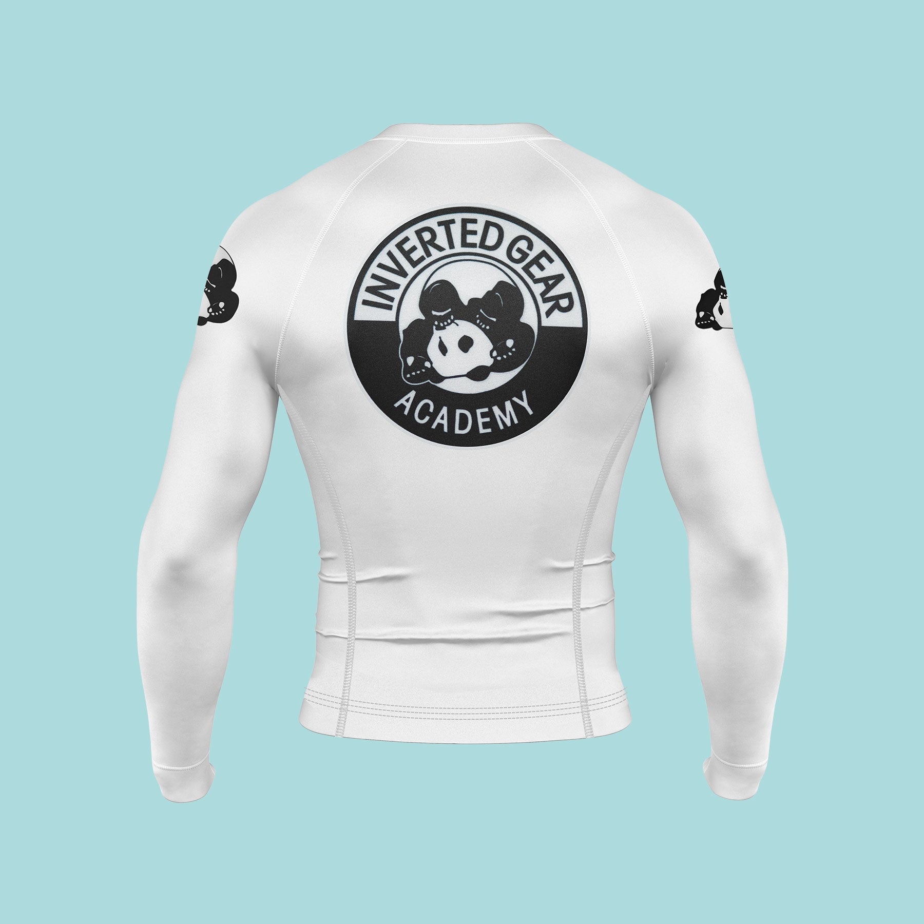 Academy White Round Logo Long Sleeve Rashguard