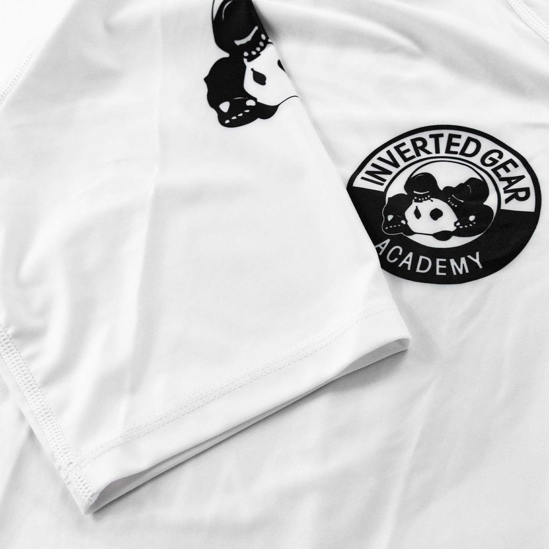 Academy White Round Logo Short Sleeve Rashguard