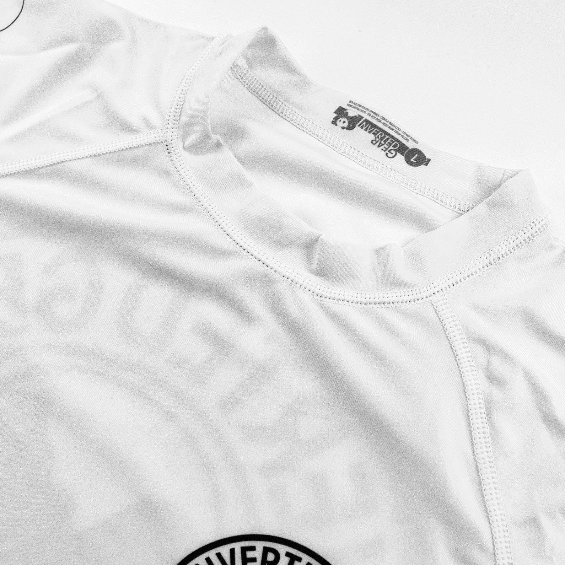 Academy White Round Logo Short Sleeve Rashguard