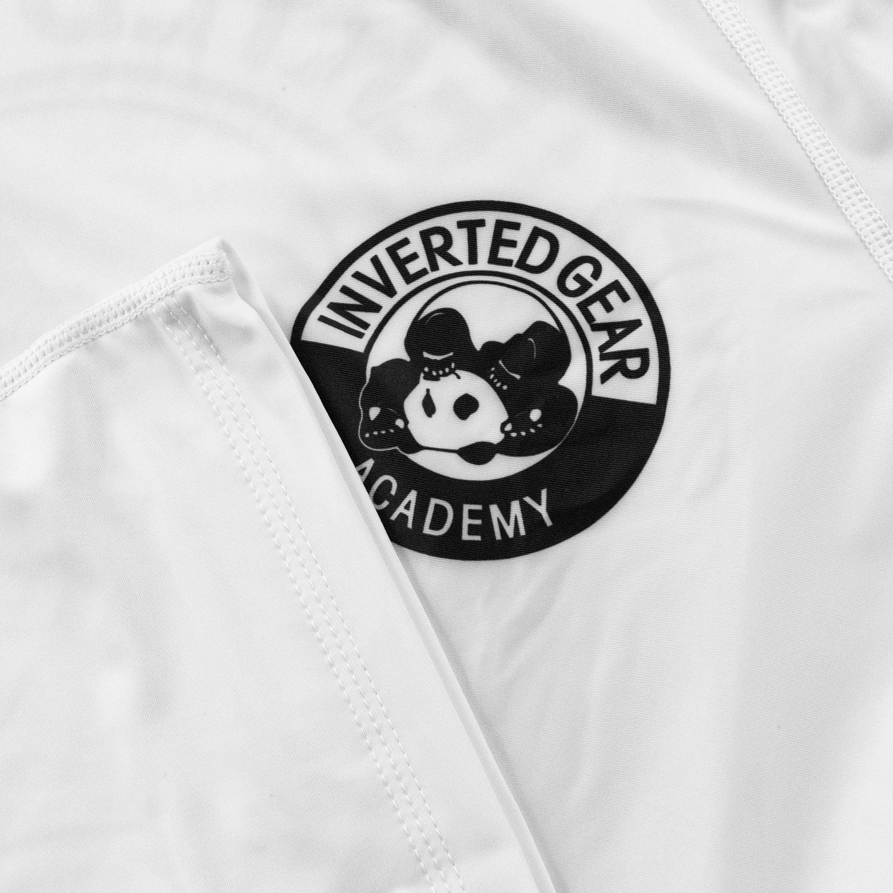 Academy White Round Logo Short Sleeve Rashguard