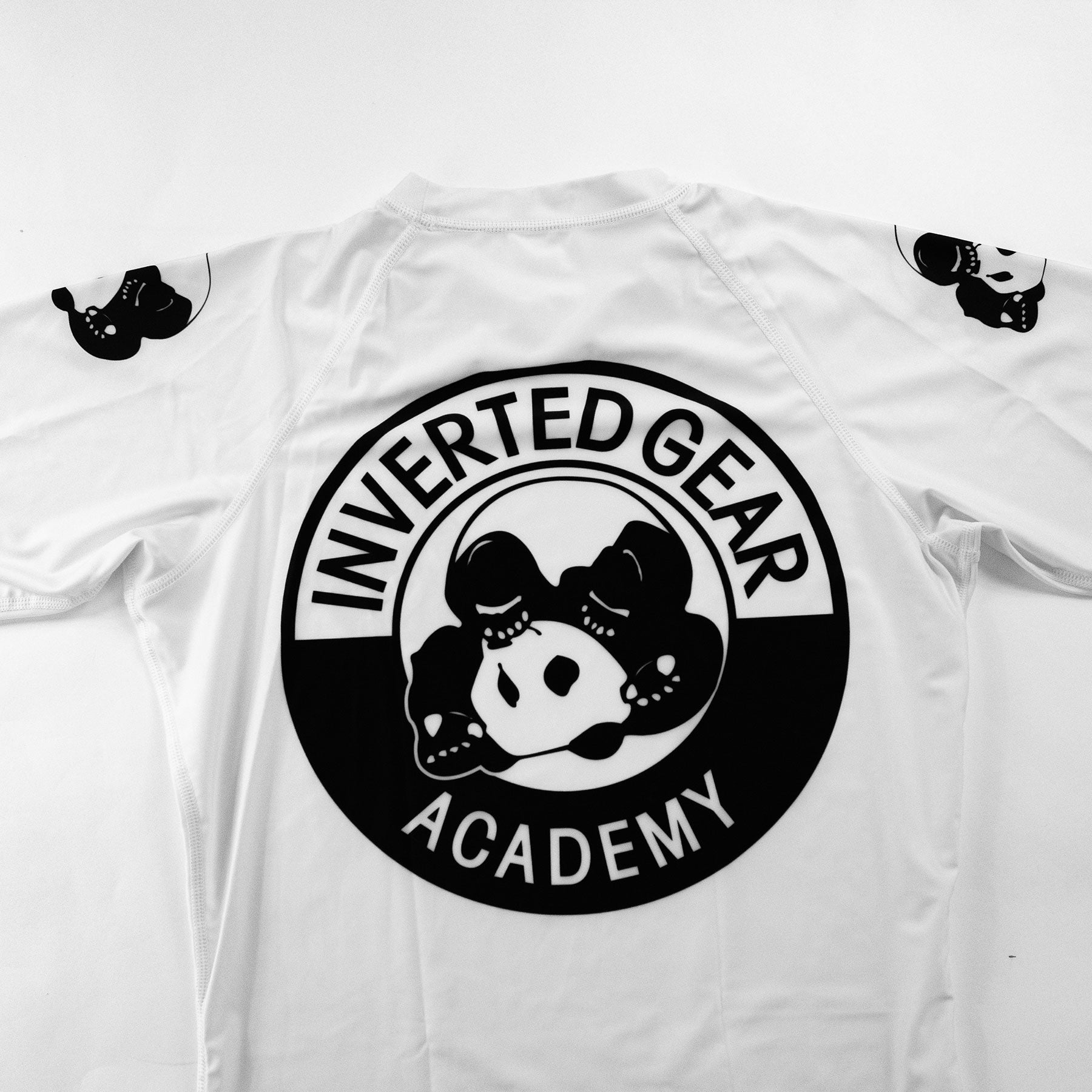 Academy White Round Logo Short Sleeve Rashguard