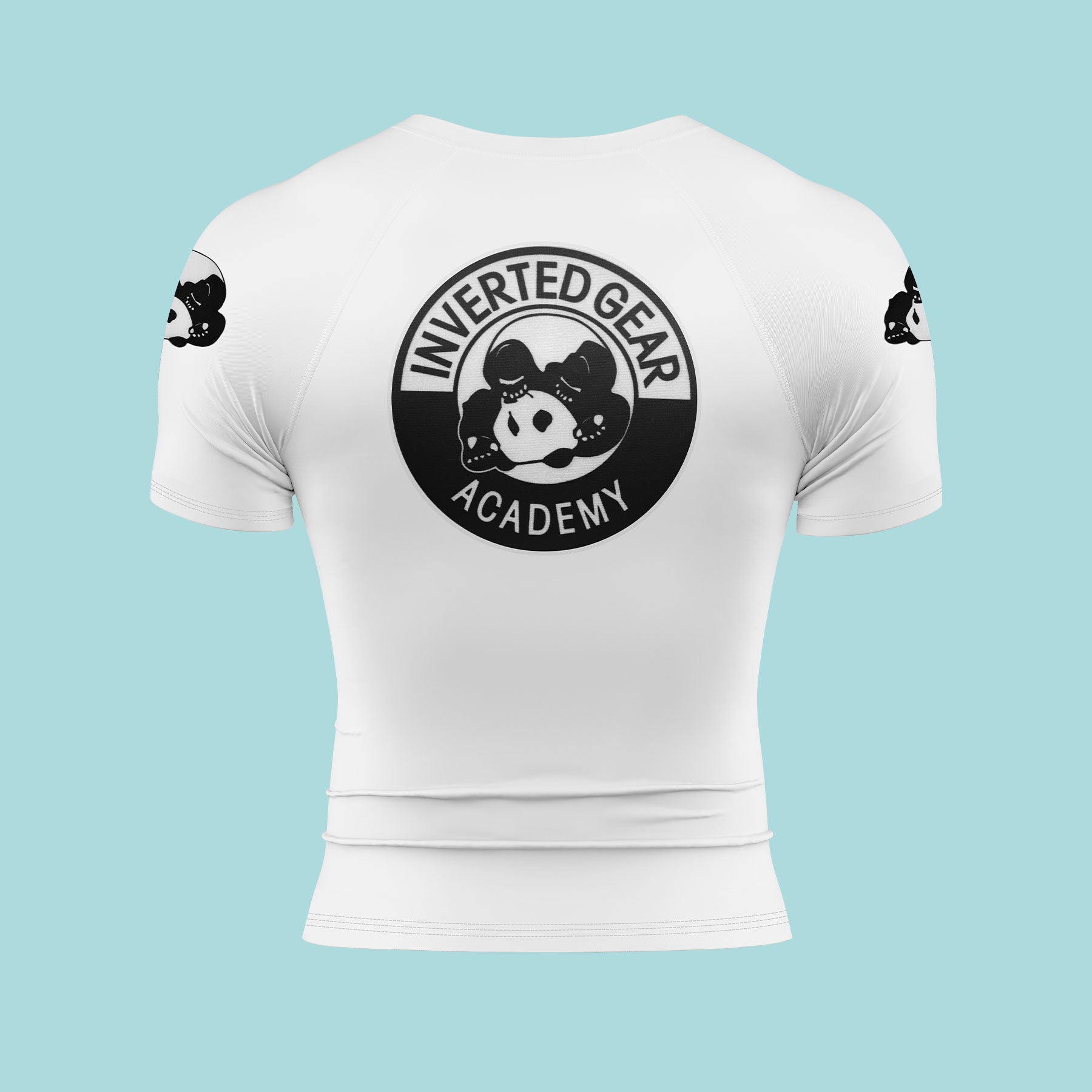 Academy White Round Logo Short Sleeve Rashguard