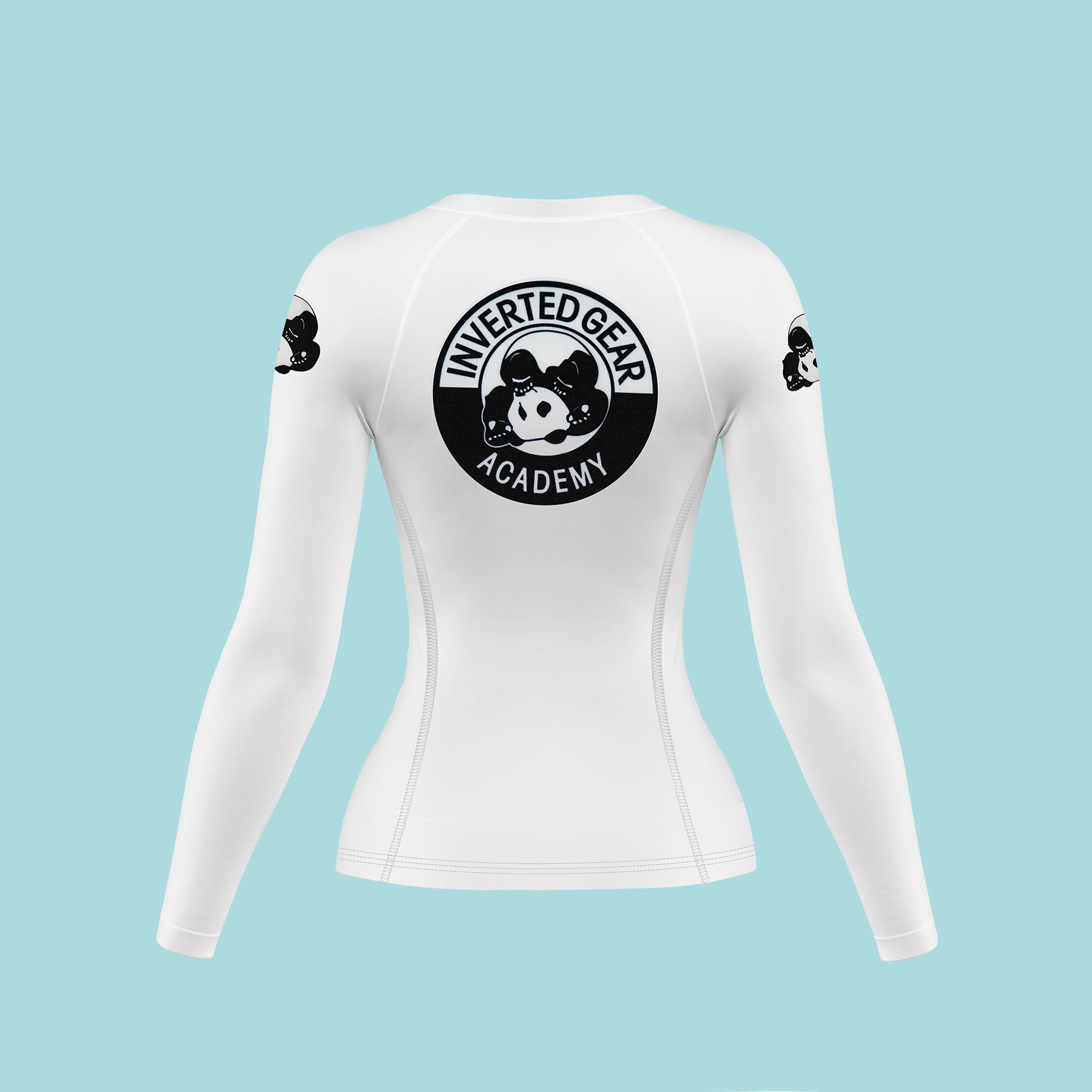 Women's Academy White Round Logo Long Sleeve Rashguard