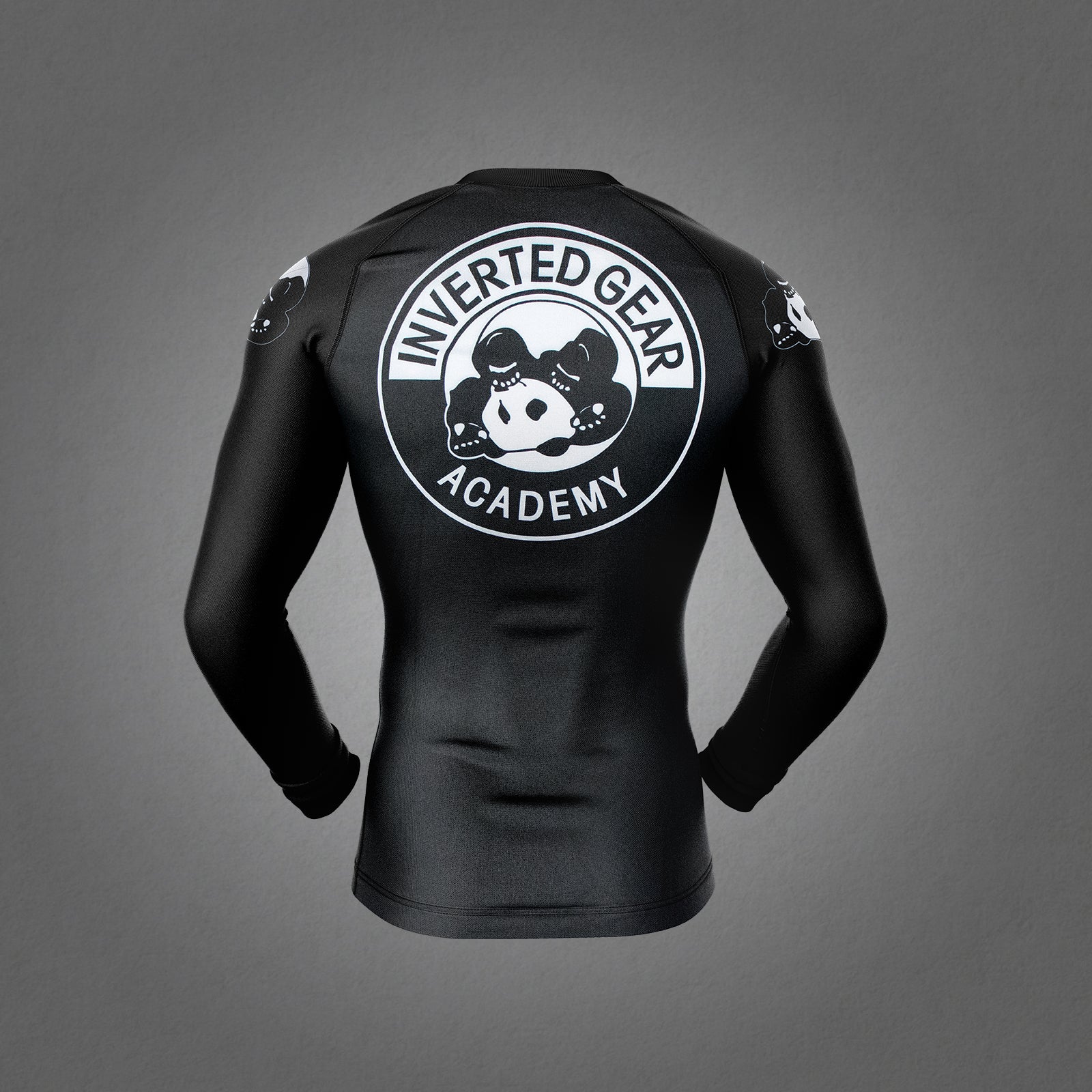 Academy Black Round Logo Long Sleeve Rashguard