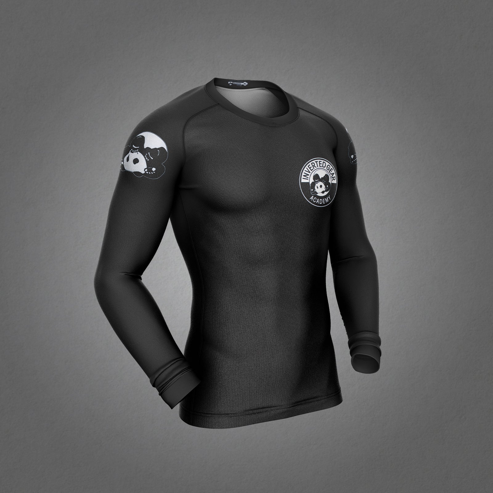 Academy Black Round Logo Long Sleeve Rashguard