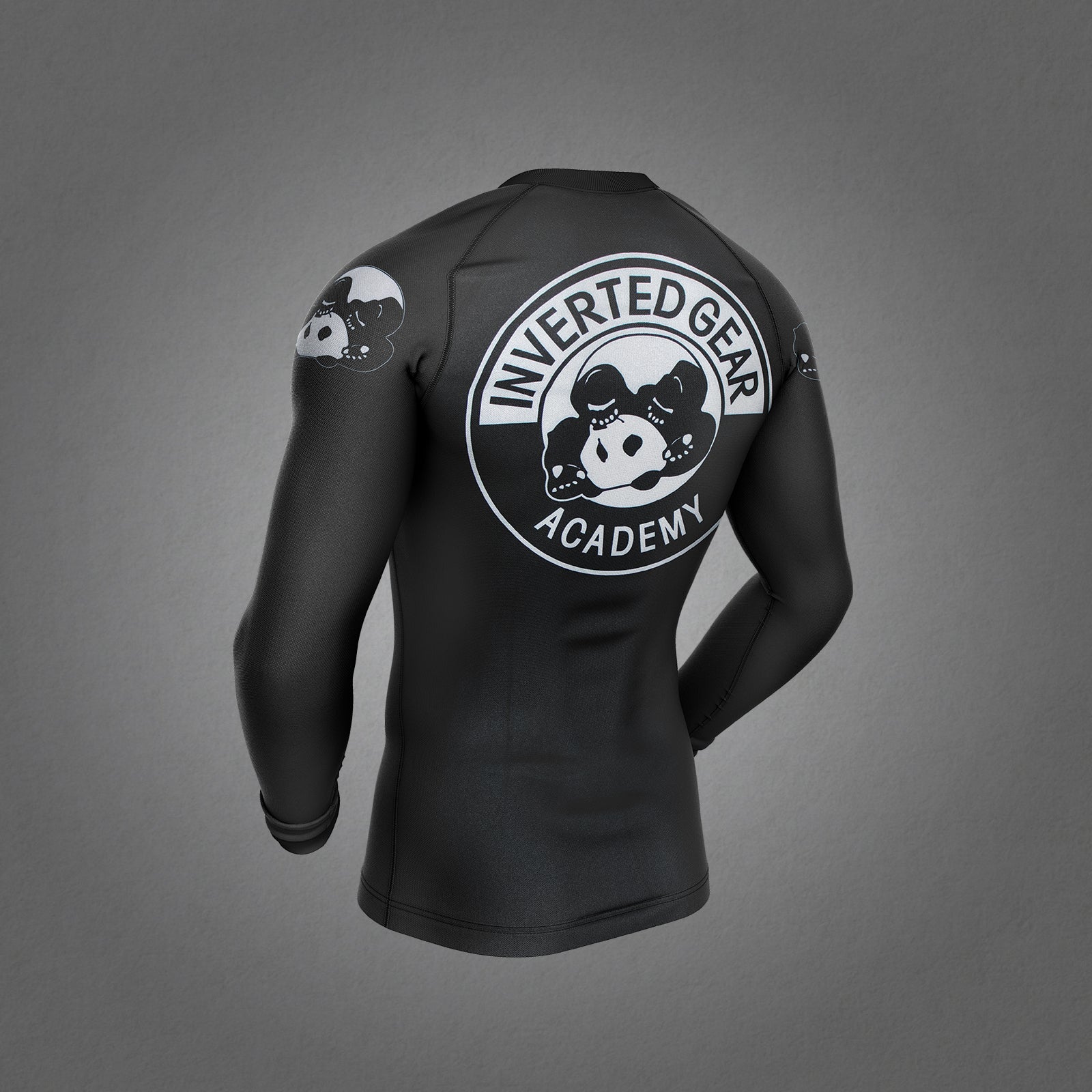 Academy Black Round Logo Long Sleeve Rashguard