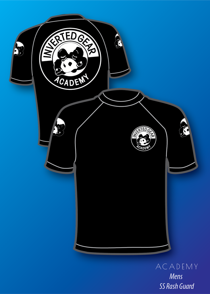 Academy Black Round Logo Short Sleeve Rashguard