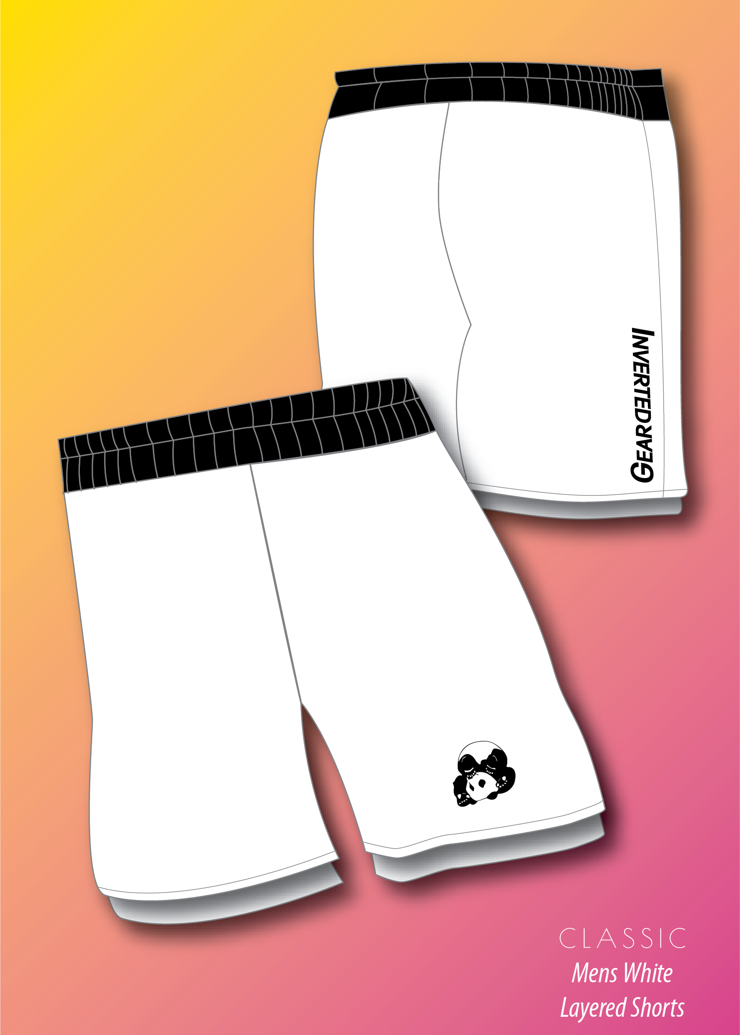 White Layered Shorts – Inverted Gear