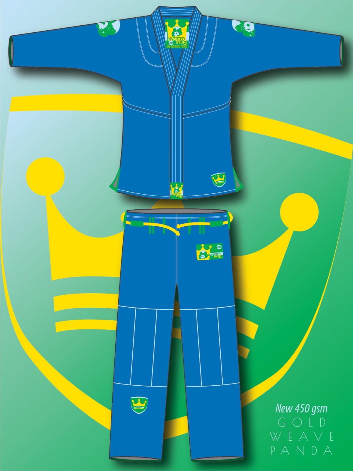 Blue Gold Weave Gi