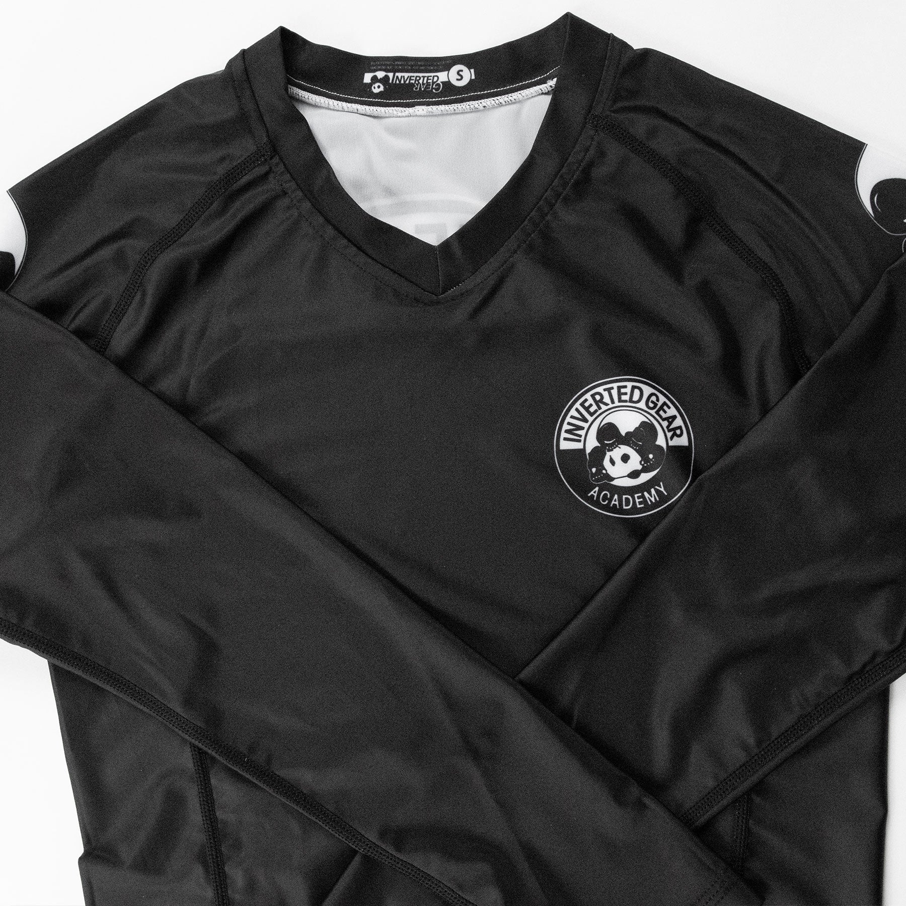 Women's Academy Black Round Logo Long Sleeve Rashguard