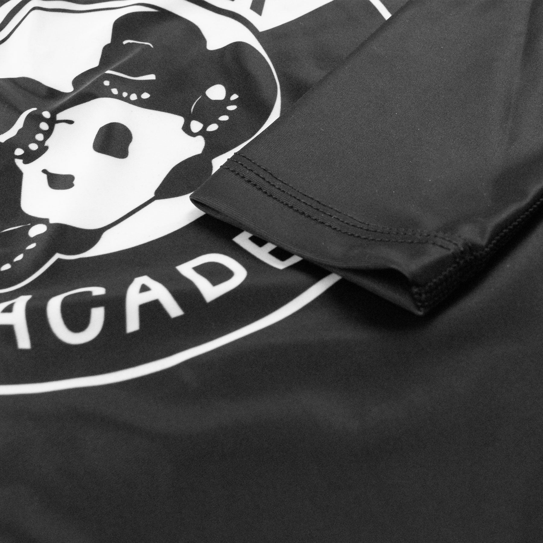Women's Academy Black Round Logo Long Sleeve Rashguard