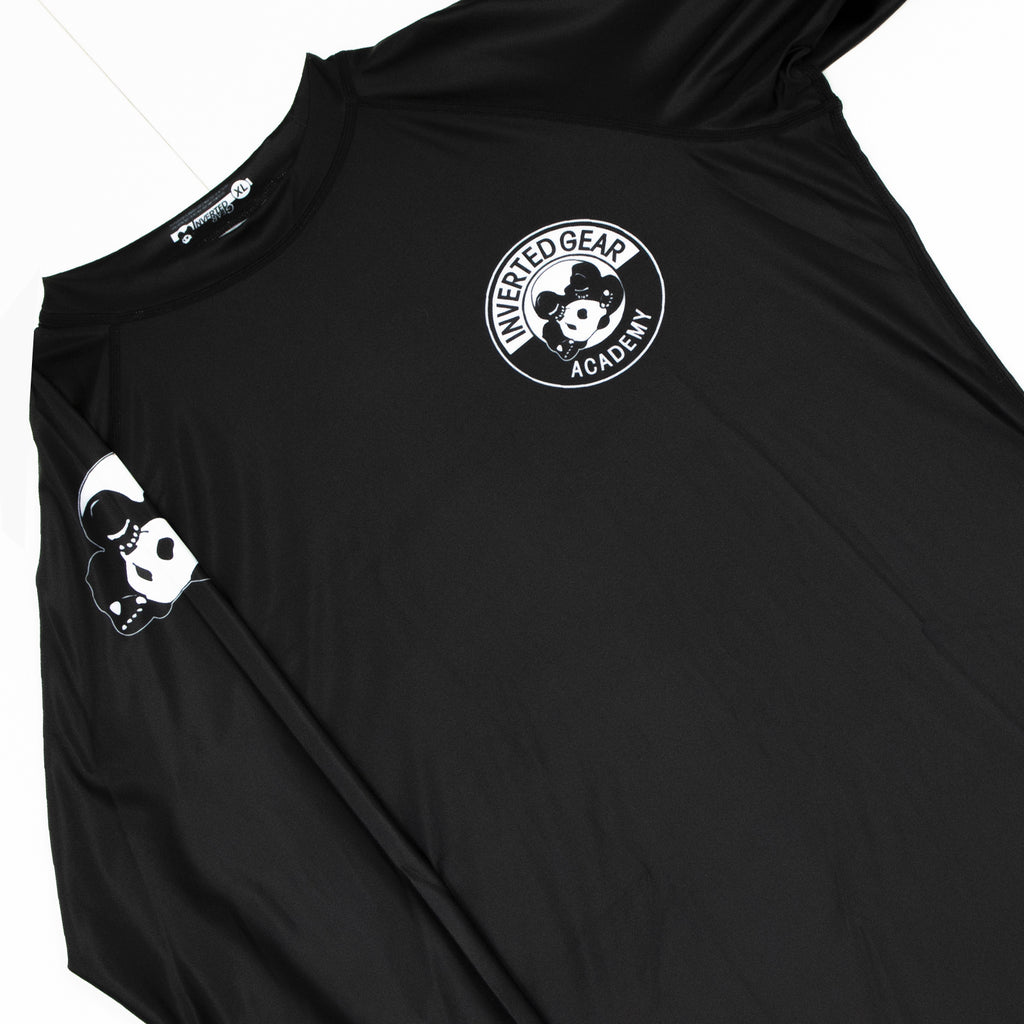 Academy Black Round Logo Long Sleeve Rashguard