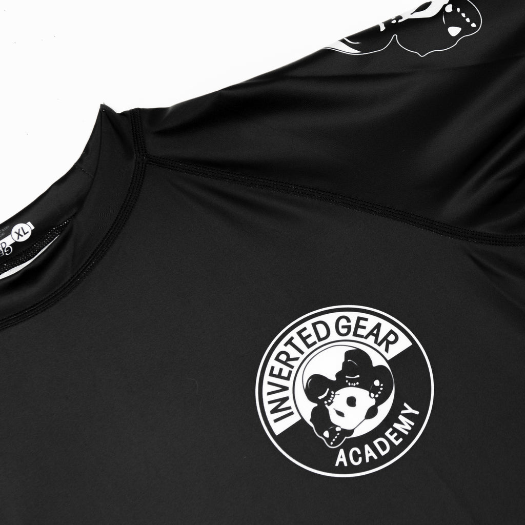 Academy Black Round Logo Long Sleeve Rashguard