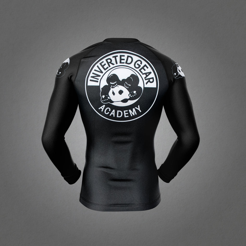 Academy Black Round Logo Long Sleeve Rashguard